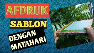 Cara afdruk sablon dengan matahari [upl. by Uyr]