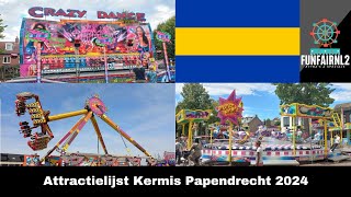 Attractielijst Kermis Papendrecht 2024 [upl. by Henrieta250]