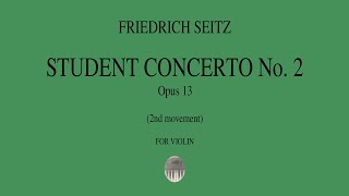 F SEITZ  Student Concerto No 2 Op 13  2nd movement  piano accompaniment [upl. by Dilly]