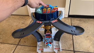 RustEze Racing Tower Track Unboxing Demo amp Review  Disney Pixar Cars Toy [upl. by Enaed]