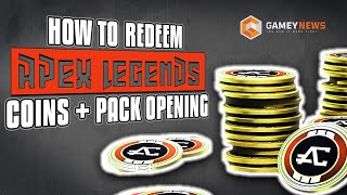 How to redeem Apex Legends coins using origin amp pack opening pink gun special [upl. by Eerased]