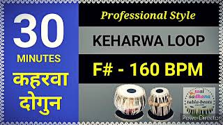 Keharwa Loop F 160 BPM Professional Style Keherwa कहरवा लूप [upl. by Abie]