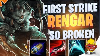 WILD RIFT  FIRST STRIKE RENGAR  SO BROKEN  Top 1 Rengar Gameplay  Guide amp Build [upl. by Dielu]