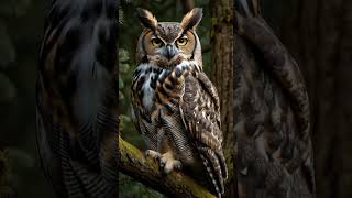 Majestic Horned Owl in the Wild 🦉✨ HornedOwl WildlifePhotography NatureVibes [upl. by Nahsad]