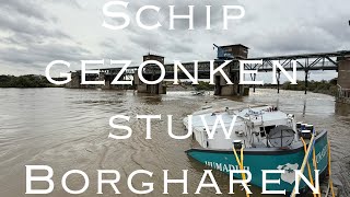 Schip gezonken bij stuw Borgharen [upl. by Changaris]