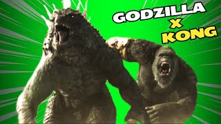 Godzilla and Kongs Run Green Screen 2024  Godzilla x Kong The New Empire [upl. by Ennayar]