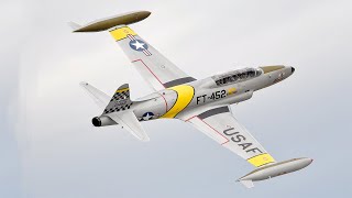 Vintage Lockheed T33 Shooting Star Jet Wows Spectators During Air Demonstration [upl. by Inaja99]