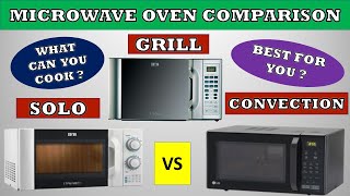 Solo vs Grill vs Convection Microwave Oven  Which is Better  Comparison [upl. by Otsirc3]