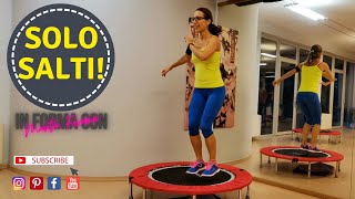 24 minuti Allenamento Aerobico Brucia Grassi amp Calorie  Solo Salti sul Trampolino [upl. by Reinar]