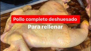 Cómo deshuesar un pollo completo  Pollo relleno navideño [upl. by Perice173]