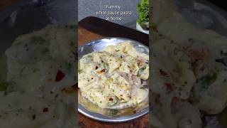 Yummy white sauce pasta at home ❤️ recipe food pasta [upl. by Aliber]