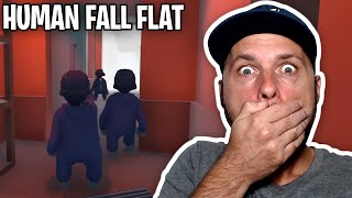 SIMASGAMER AND SGDAD TRAPPED IN A SCARY FACILITY in HUMAN FALL FLAT [upl. by Baler]