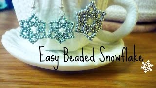 DIY Seed Bead Snowflake ¦ The Corner of Craft [upl. by Odnumde]