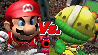 Mario Strikers Charged  Mario Vs Petey [upl. by Ivad]