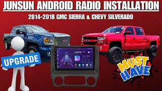 20142018 GMC Sierra amp Chevy Silverado StepbyStep Junsun Android Radio Installation Guide [upl. by Kcirdlek619]