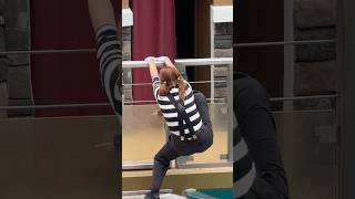 She couldn’t do it 😆✌️ Megan Female Mime Seaworld antics seaworldmime funny meganthemime [upl. by Kenric]