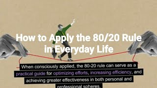 Laws of Probability How to Apply the 80 20 Rule in Life [upl. by Colt]