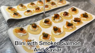 BLINI with SMOKED SALMON and CAVIAR  LUTONG SINGKIT  HONG KONG  ASIA [upl. by Dennie]