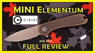 Full Review of the Civivi MINI Elementum Including Teardown amp Full Measurements [upl. by Airdnassac]