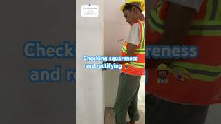 How to do rectification squareness and flatness drywall construction painting decoration shorts [upl. by Xylia]