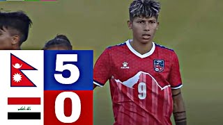 Nepal vs Iraq 50 Match Highlights 2024  internationalmatch football [upl. by Nyledam]