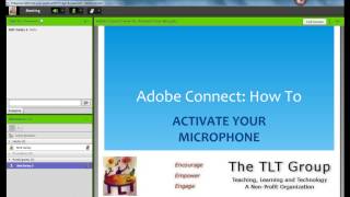 Adobe Connect How to Activate Your Mic [upl. by Eatnuhs]