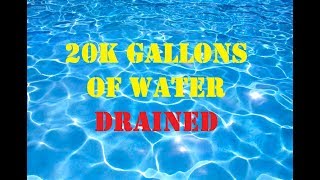 20K Gallon Pool Drained Timelapse [upl. by Kcerred]