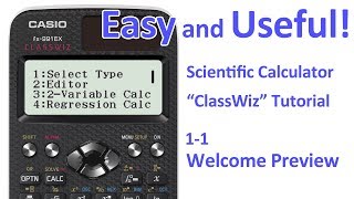 ClassWiz Calculator Tutorial  Introduction 11 Welcome Preview [upl. by Fennell390]