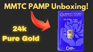 MMTC PAMP 1gm Gold Bar Unboxing  MMTC PAMP gold investment [upl. by Thomasine]