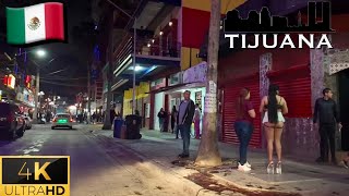 🇲🇽 Tijuana Streets at Night  Zona Norte 2024 4K [upl. by Hairim515]