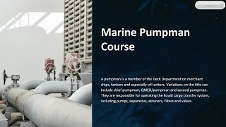 Marine Pumpman course by Elite Offshore [upl. by Enomas]