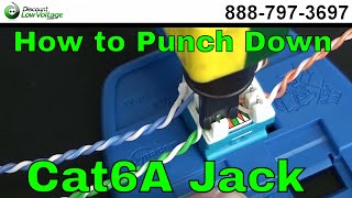 How to Punch Down a RJ45 Cat6A Keystone Jack [upl. by Yrailih947]