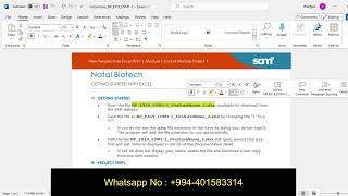 Natal Biotech Excel  Excel Module 1 End of Module Project 1  NPEX19EOM11 [upl. by Alaine]