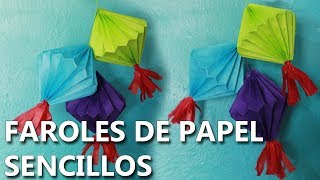 LINDAS LAMPARAS DE PAPEL  COMO HACER FAROLES DE PAPEL  Paso a paso [upl. by Beret714]