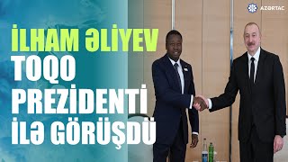 Azərbaycan Prezidenti İlham Əliyev Toqo Prezidenti ilə görüşüb [upl. by Hessler]