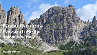 Passo Gardena Passo di Sella Dolomites Italy [upl. by Ehr]