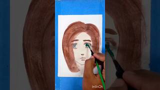 watercolor girl painting 🖌️🎨viral paintingforbeginners [upl. by Anesusa]