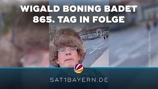 Baden bei Minusgraden Komiker Wigald Boning badet 865 Tag in Folge [upl. by Sevy14]