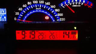 LCD Back Light Car Clock Thermometer RCC Battery Voltage Meter All In One [upl. by Eelano]