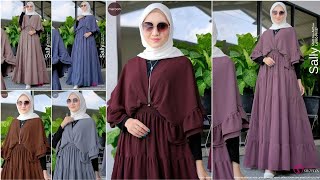 MODEL Baju GAMIS TERBARU 2025 Sally Polos Simple Elegan [upl. by Buzz939]