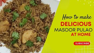 Masoor Pulao recipe masoorpulao pulao easyrecipe quickrecipe youtubevideo youtube [upl. by Yadseut]