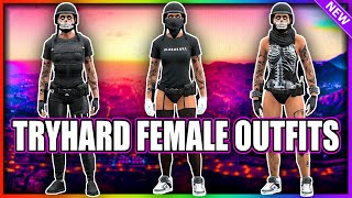 GTA5 I HOW TO GET MULTIPLE MODDED OUTFITS Female Tryhard USING GLITCHES [upl. by Ahseit166]