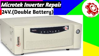 Microtek Inverter Repair In Hindi Microtek Inverter Repair 24V Double BatterySkill development [upl. by Artimid]