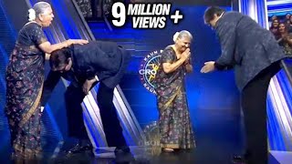 KBC 11 Finale  Amitabh Bachchan Touches Sudha Murthys Feet Hearing Her Story [upl. by Westerfield]