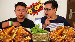 MUTTON NIHARI EATING CHALLENGE  MUTTON CURRY MUKBANG MUTTON NIHARI RECIPE EATING SHOW [upl. by Barbarese]