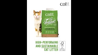 Catit  Go Natural Wood Clumping Cat Litter [upl. by Ramey]