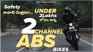 Under 2 lakhs Budget Dual Channel ABS Supported Bikes List In Telugu [upl. by Fortin355]