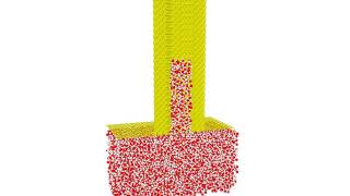 MD simulation  capillary rise of water in nanotubes [upl. by Aaron]