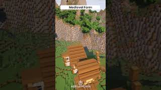 Minecraft Medieval Farm  Timelapse shorts [upl. by Emlin]