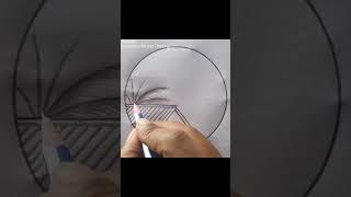 senery Drawing easydrawing circle artist [upl. by Eronel]